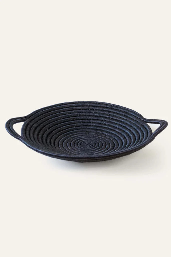 Decorative tray Double Handle Black