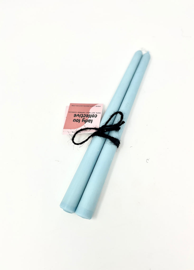 Aqua Soy Tapered Candle